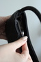 Women's Black Crystal Textured Shiny Shoulder & Chain Strap Evening Dress Bag - 6