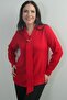 Women's V-Neck Scarf Crepe Satin Large Size Blouse