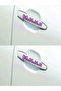 Door Handle Vehicle, Car, Auto, Motorcycle, Helmet, Laptop, Glass Sticker 12X2 cm Pack of 4 - 2