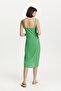 Women's Green Textured Double-Breasted Cut Midi Dress - 4