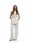 Lined Double Breasted Sleeveless Belted Long Blazer Vest