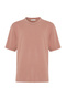 Men's Pink Relax Fit T-Shirt with Stitching Detail and Crew Neck