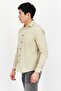Men Regular Fit Embroidered Logo Long Sleeve Casual Shirt, Beige - 2