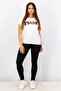 Women Crew Neck Short Sleeve Graphic Print T-Shirt, White - 3
