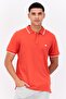 Men Regular Fit Embroidered Short Sleeves Polo Shirt, Pale Red/white