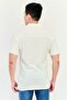 Men Regular Fit Textured Short Sleeve Polo Shirt, Off White - 3
