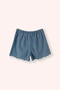 Baby Girl Blue Shorts with Embroidery Detail - 3