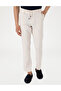 Beige Slim Fit Linen Blend Trousers 50305054-Vr011 - 2