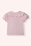 Baby Girl Wide Collar Short Sleeve Pink Shirt - 3
