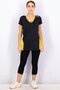 Women Sportwear Fit Short Sleeve Training Top, Black and Yellow - 3