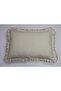 100% Cotton Beige Raw Linen Pillow Case 50X70 – Ruffled and Lace Model