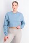 Women Sports Fit Long Sleeve Plain Top, Blue