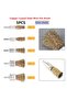 Heavy Duty 6mm Shank Copper Plating Stainless Steel Wire Wheel Brushes Suitable For Aviation And ... - 2