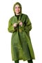 Women's Men's Raincoat Hooded Eva Dark Green Army Green Raincoat with Snap Fasteners Bymmrc881R1 - 4