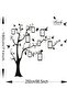 XL black Big Size Wall Sticker,Family Tree Wall Decal With Photo Frames,Room Decor,Home Decor,Scene - 6