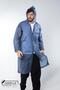 Women Men Raincoat Hooded Snap Fasteners Eva Navy Blue Raincoat M21Mrc881R04 - 4