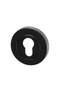 Steel Door Badge Round Black Yale 2 Pieces - 2