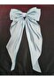 Bow Buckle with Scarf - Satin Bow Buckle - Blue Long Tail Bow Clip Buckle - 2