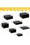7 Pcs Acrylic Display Box Acrylic Cube 5 Sided Acrylic Box with Hollow Bottom Food Risers 7 Size - 3