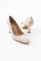 Cream Patent Leather Vegan Leather 7cm Thin Heels Memory Pad Pointed Toe Daily Office Evening Dress Stiletto - 6