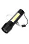 Rechargeable Flashlight Green Plastic Box