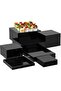 7 Pcs Acrylic Display Box Acrylic Cube 5 Sided Acrylic Box with Hollow Bottom Food Risers 7 Size