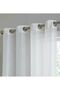 Cream Linen Linen Rustic Tulle Curtain Eyelet Curtain Rustic Tulle Curtain - 2