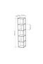 Piano Modern Corner Bookcase Display Unit White - 2