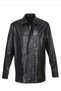 King Size Black Color Men's Leather Coat Jacket Top - 5