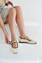 Women's Gold Coin Buckle Ballerinas Byndpt01