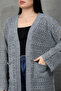V-Neck Long Loose Sleeves Hollowed Openwork Pockets Loose Relaxed Fit Knitwear Spring Summer Cardigan - 5