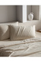 Agnes Single Muslin Yarn-Dyed Elastic Sheet Duvet Cover Set - Khaki - 4