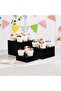 Food Risers for Buffet Table, 3PCS Black Acrylic Cube Display Nesting Risers with Hollow Bottoms - 3