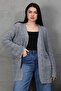 V-Neck Long Loose Sleeves Hollowed Openwork Pockets Loose Relaxed Fit Knitwear Spring Summer Cardigan - 3