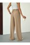 Women's High Waist Wide Leg Elastic Waist Linen Pants - 4