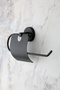 Paper Roll Towel Holder with Black Stainless Cover, Napkin Holder Bathroom Hanger - 2