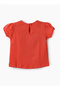 Girls Red Flower Graphic Cap Sleeve Tee - 3