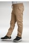 Children Girl-Boy Waistband (Elastic) Beige Color School and Daily Canvas Linen Pants - 2