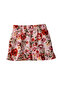 Girls Pink Floral Ruffle Hem Skirt