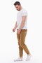 Men's Elastic Seasonal Gabardine Jogger Lace-Up Trousers C314-Camel - 7