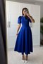 Women's Balloon Sleeve Crew Neck Wide Cut Dress, Special Occasion Dress - 7
