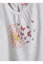 Girls White Flower & Butterfly Print Tee - 4