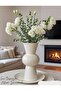 Cream Long Bohemian Large Size Ceramic Nordic Style Stylish Simple Scandinavian Style Vase Ceramic 26cm