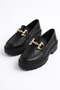 Women's Thick Sole Loafers Moccasin Shoes Gld - 7