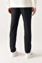 Men's Navy Blue Stretch Waisted Lace-Up Trousers E 003012 - 3
