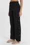Muslin Trousers - Muslin Wide-Leg Trousers - Side Button Trousers - 2100