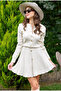 Dgn's Rosalinda Franche Gold Button Cardigan-Skirt Knit Set Night Star - 2
