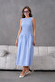 Gimped Maxi Length Gingham Summer Woven Dress - 6