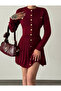 Dgn's Rosalinda Franche Gold Button Cardigan-Skirt Knit Set Night Star - 2