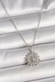 316L Steel Silver Color Chain Zircon Stone Sun Model Women's Necklace Tj-Bko9967